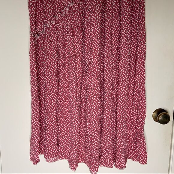 NAVY Paris pinkish red pattern maxi cottage dress - Picture 8 of 10